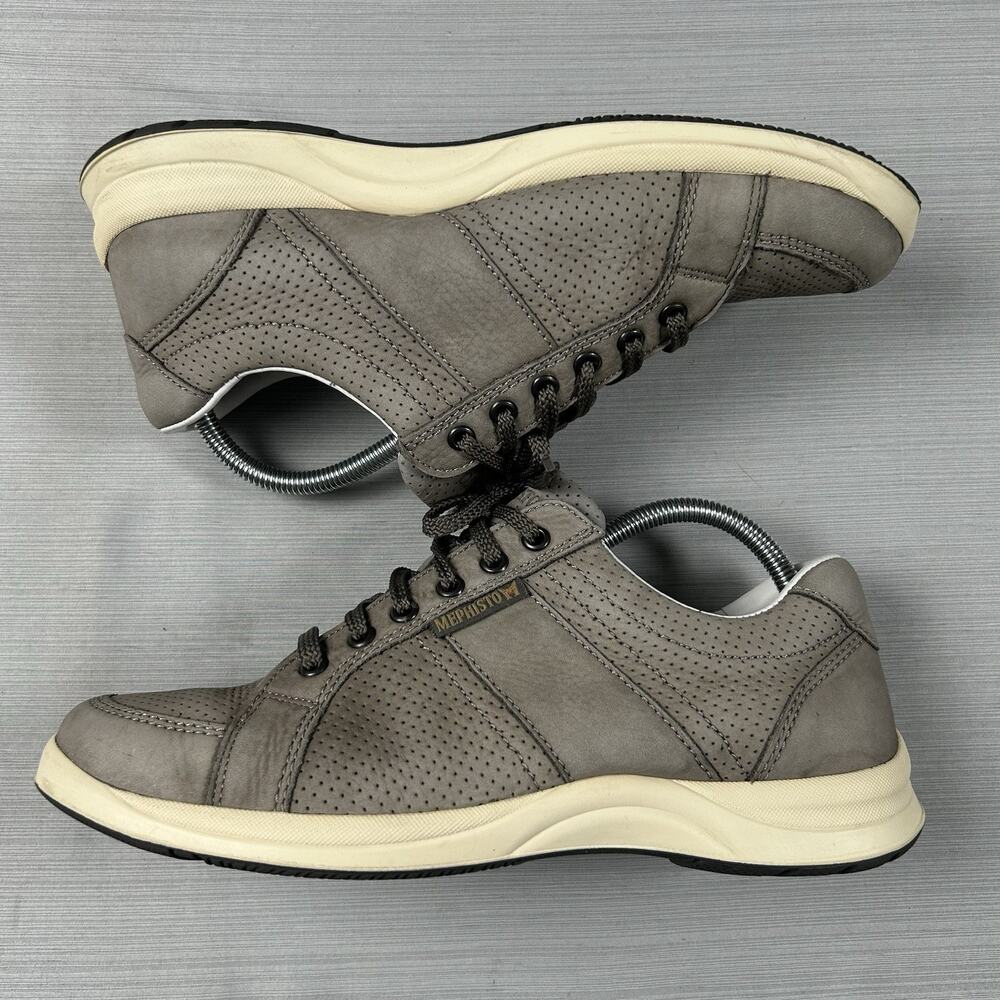 Mephisto Hero Perf Men's Size 8 Gray Nubuck Casual Shoes Designer Sneakers